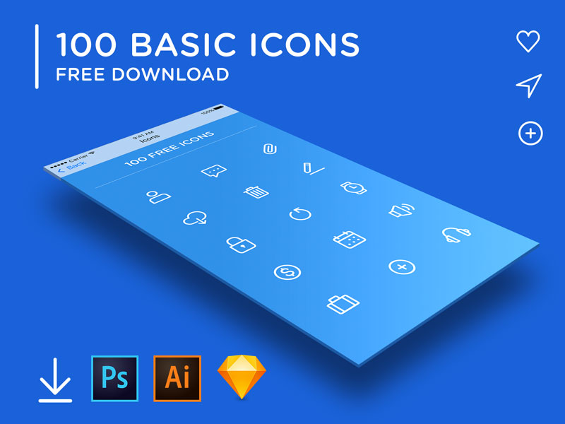 100 Minimal Rounded Icons Free In Vector,PSD & Sketch