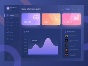 40+ Beautiful Gradient Dashboard UI Designs 2024 - Webgyaani