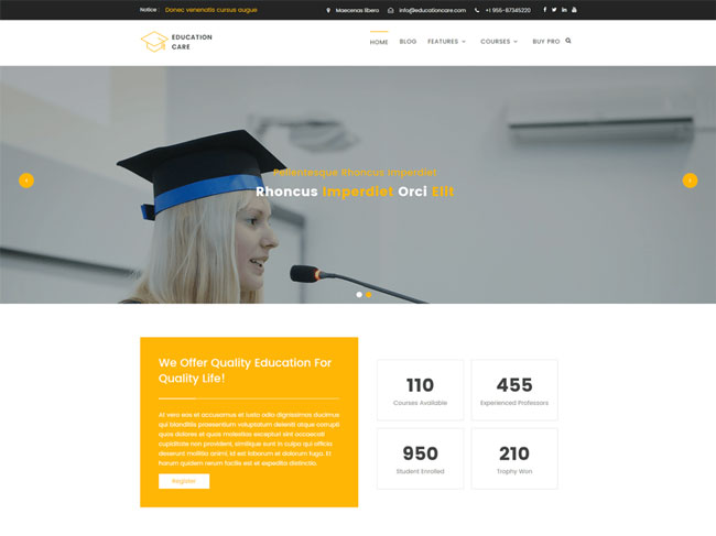 Free Education WordPress Themes For Schools & Colleges