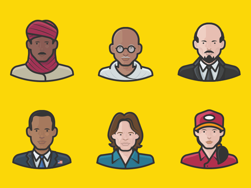 30 Diversity Avatar Icons Free Download