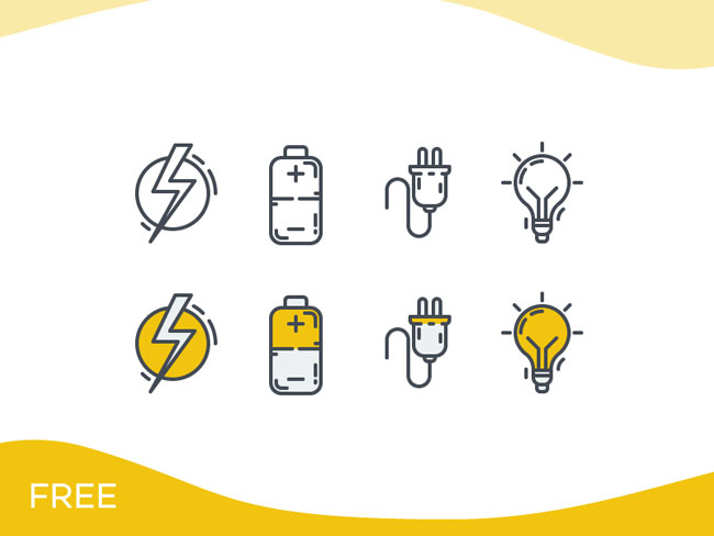 Electricity Icon Set Download For Free