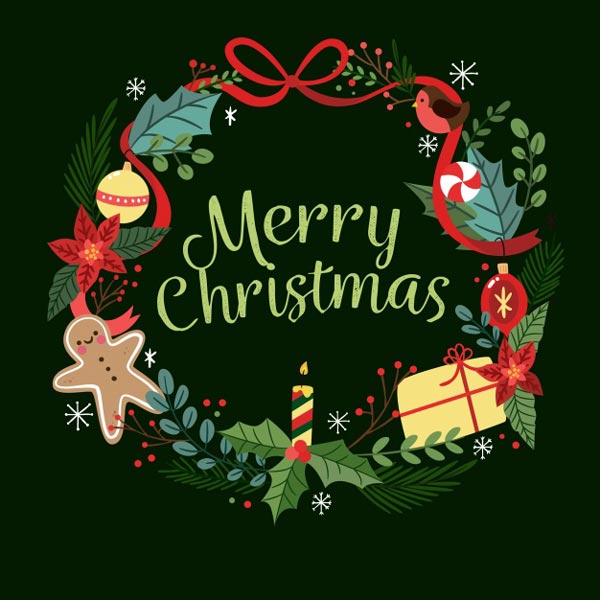 Merry Christmas and Happy New Year 2018 Vector Backgrounds Free