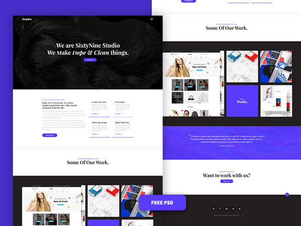 High Quality Web Templates PSD Free Download