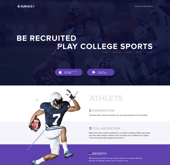 free sports psd web template