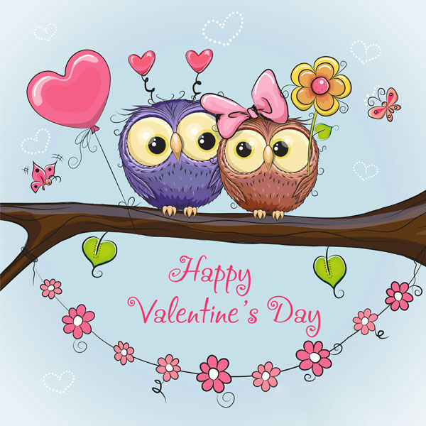 happy valentines day images owls couple