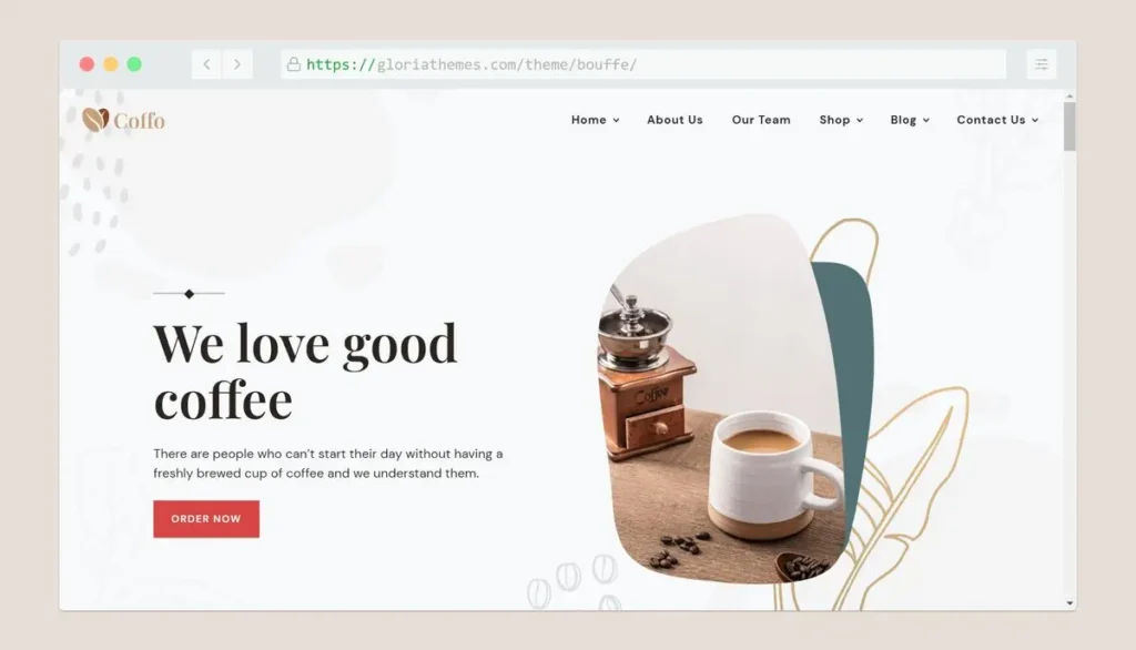Coffee Shop Creative WordPress Theme