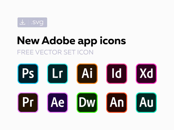 Adobe CC Software Vector Icons