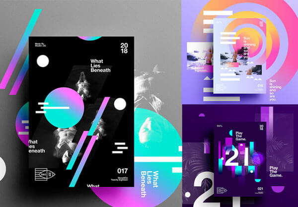 Gradient Poster Designs collection