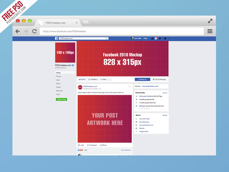 Download 8 Facebook Page PSD Mockups Free Download - Sanjay Web Designer