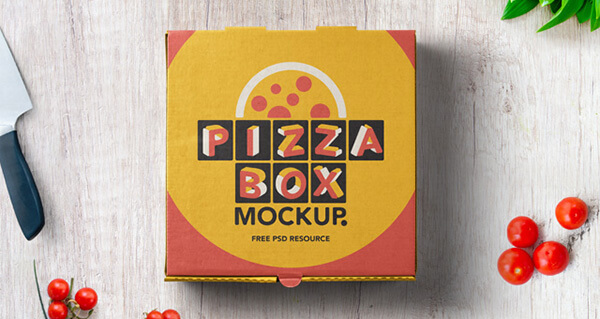 pizza box free mockup psd