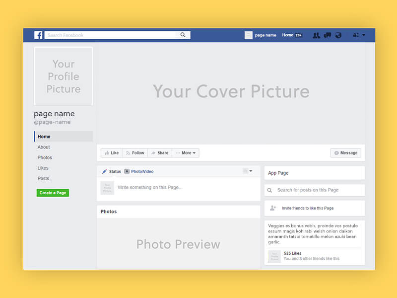  Facebook Template Psd Free Download Printable Templates