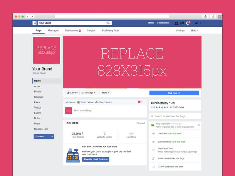 Free Facebook Page PSD Templates Download