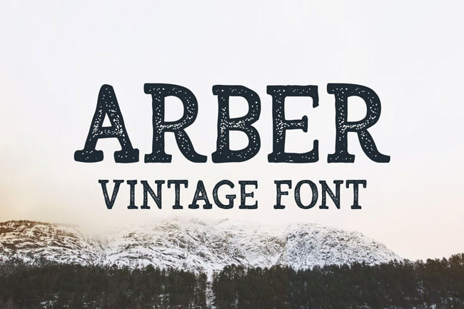 arber vintage font