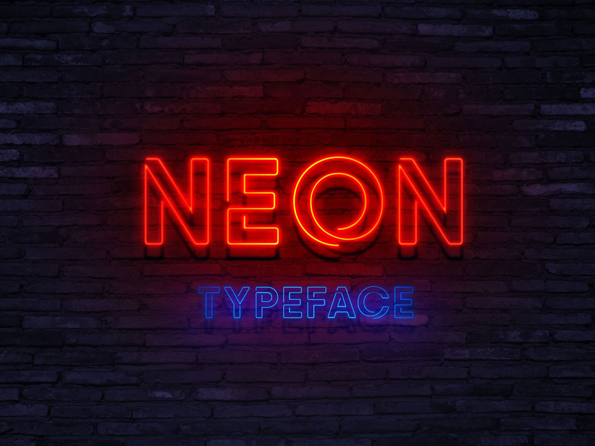 Neon Typeface Font Free Download
