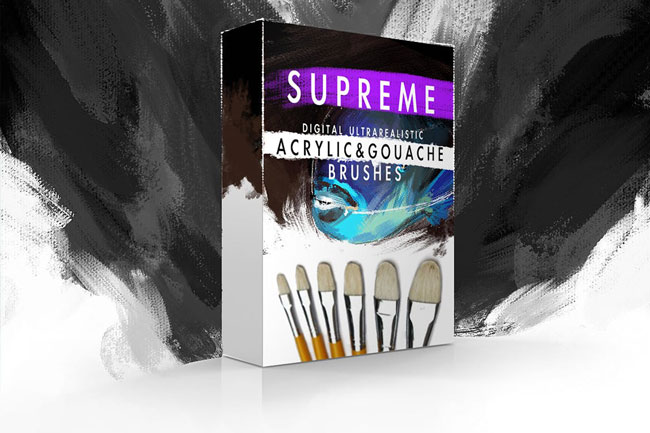 Supreme Acrylic Gouache Photoshop Brushes