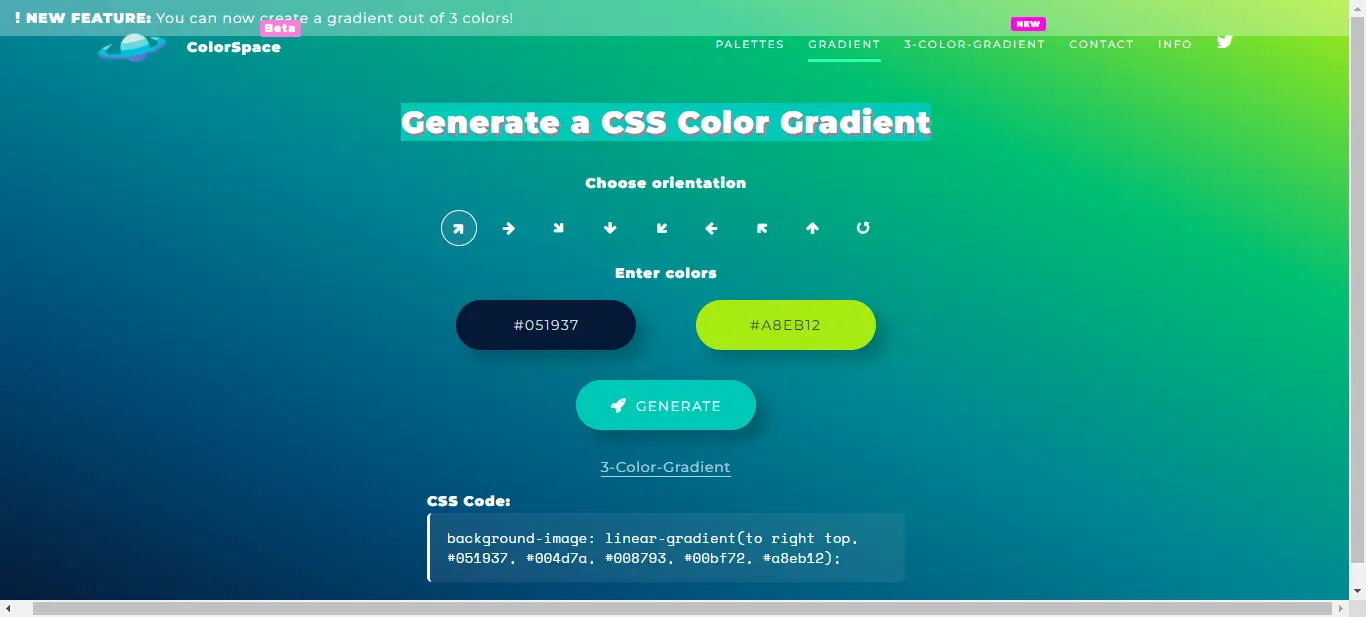 Công cụ tạo màu gradient trực tuyến: Thực hiện các hiệu ứng màu sắc gradient ngay trên trình duyệt của bạn với công cụ tạo màu gradient trực tuyến. Điều này sẽ giúp bạn tiết kiệm thời gian và tạo ra hiệu ứng màu sắc độc đáo cho các hình ảnh của bạn.