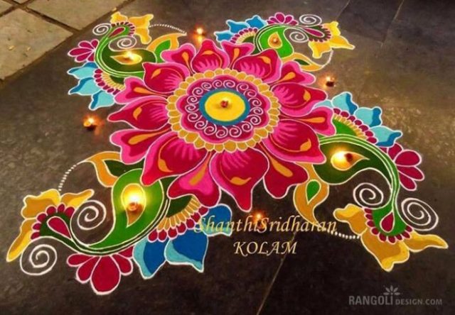 45+ Beautiful Diwali Rangoli & Kolam Designs By Shanthi Sridharan