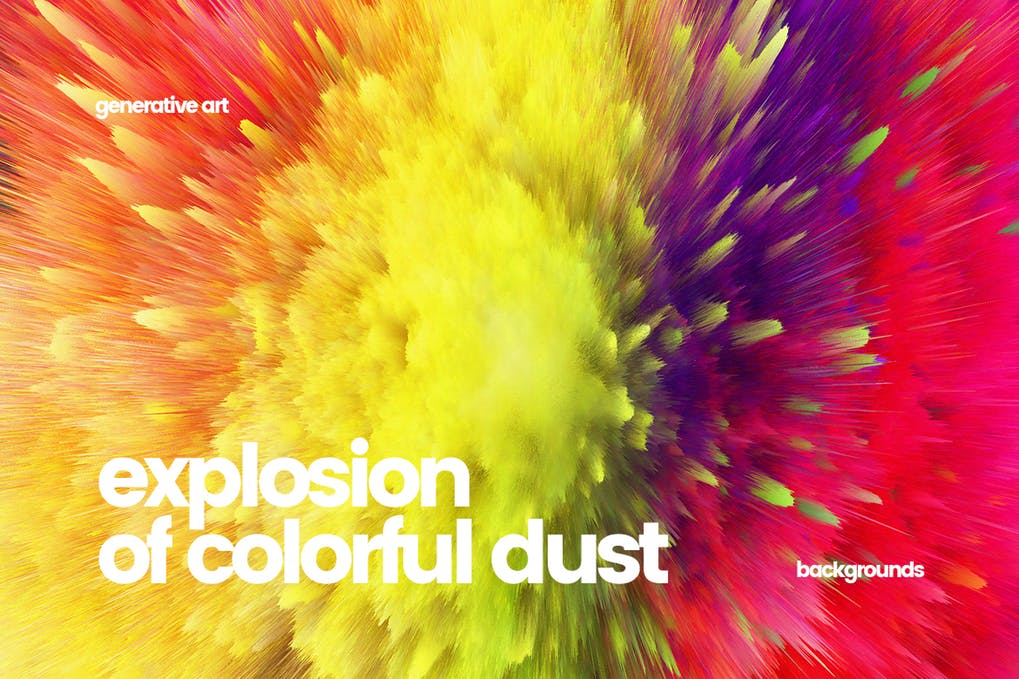 Explosion Colorful Dust Backgrounds