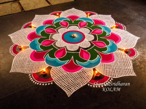 45+ Beautiful Diwali Rangoli & Kolam Designs By Shanthi Sridharan