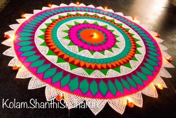 45+ Beautiful Diwali Rangoli & Kolam Designs By Shanthi Sridharan