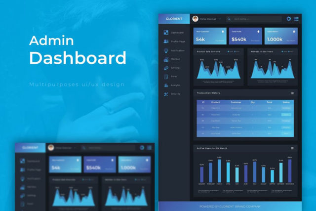 40+ Beautiful Gradient Dashboard UI Designs 2024 - Webgyaani