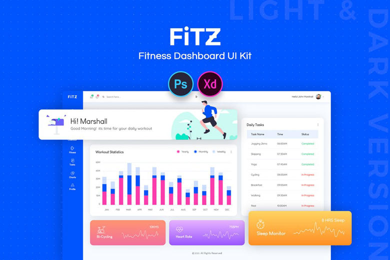 Fitness Dashboard UI Kit