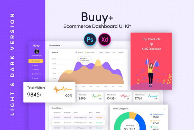 40+ Beautiful Gradient Dashboard UI Designs 2024 - Webgyaani
