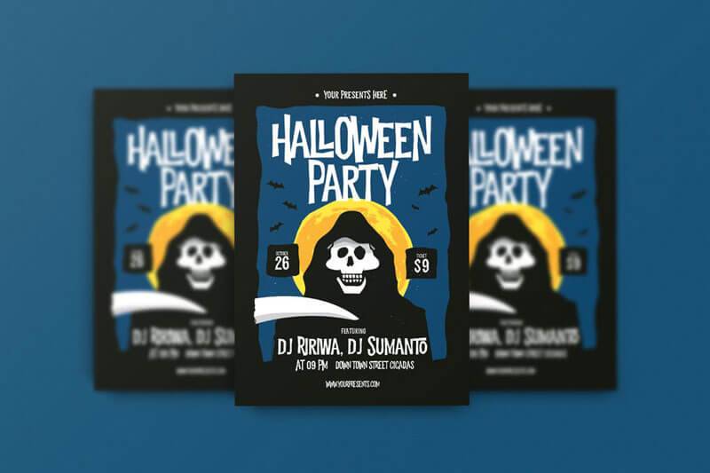 Halloween Party Flyer Templates psd
