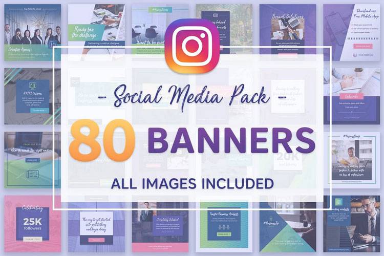 instagram multipurpose post and story template