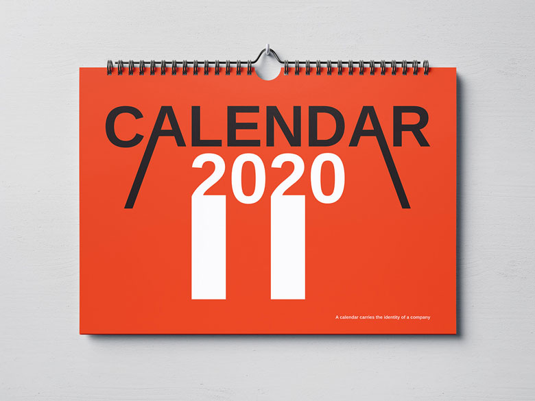 Minimal Design Landscape Calendar 2020