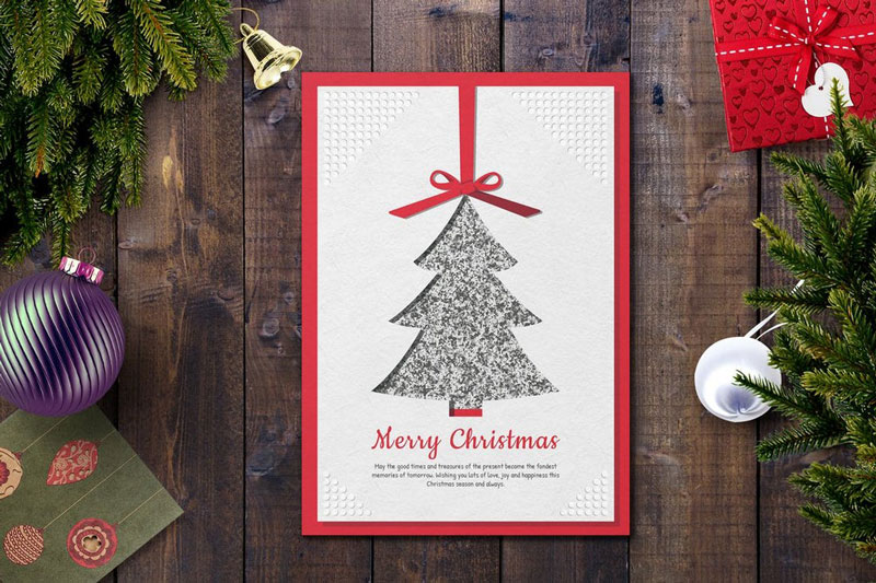 Creative Christmas Card PSD Template