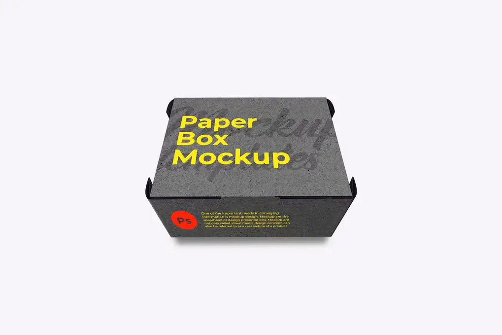Paper Box Mockup PSD