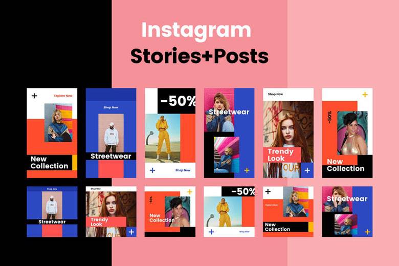 Fashion Ecommerce Instagram Posts Stories