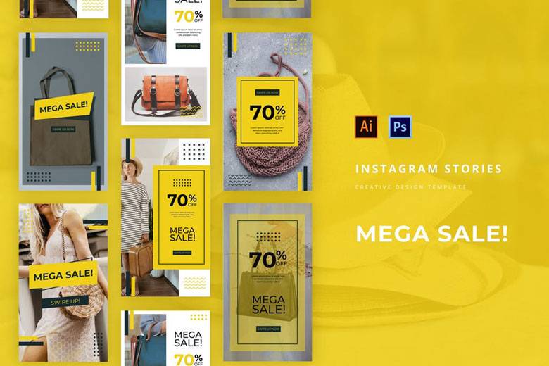 Mega Summer Sale Instagram Story Template