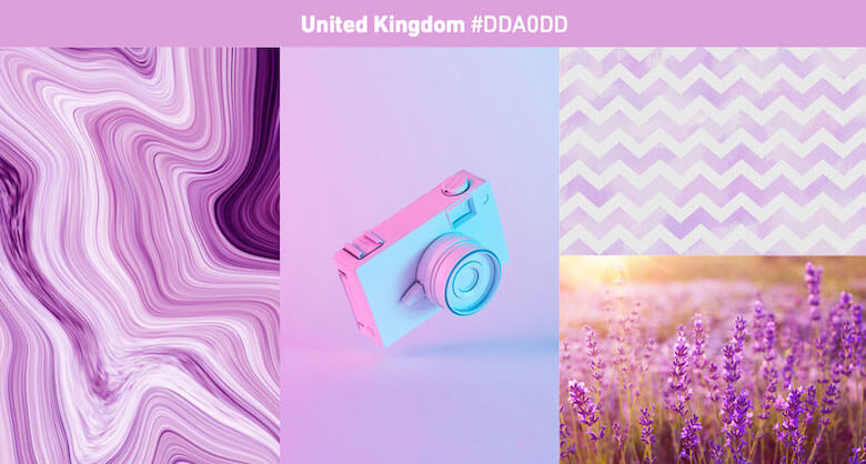 United Kingdom Most popular color in 2019