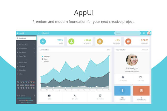 App UI Bootstrap Admin Dashboard Templates