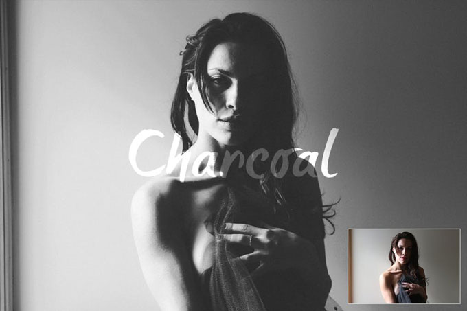 charcoal Best Black & White Photoshop Actions