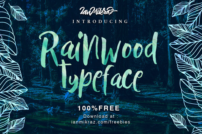 Rainwood Handmade Painting Style Font