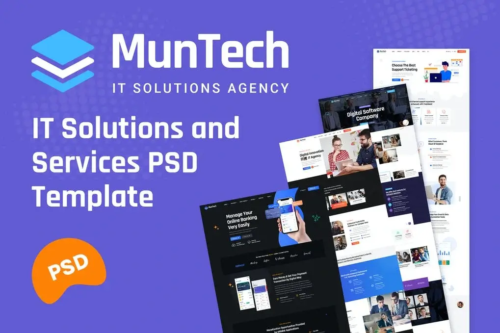 Muntech - Software & IT Solutions PSD Template