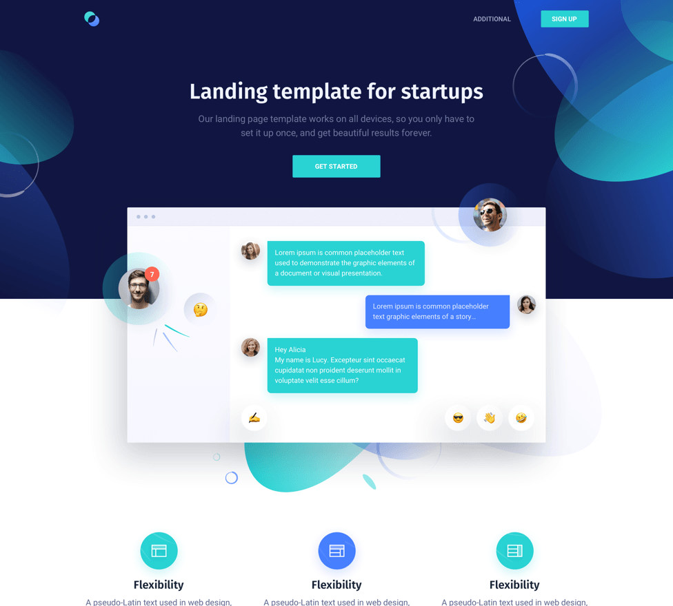 Free HTML Landing Page Template For Startups