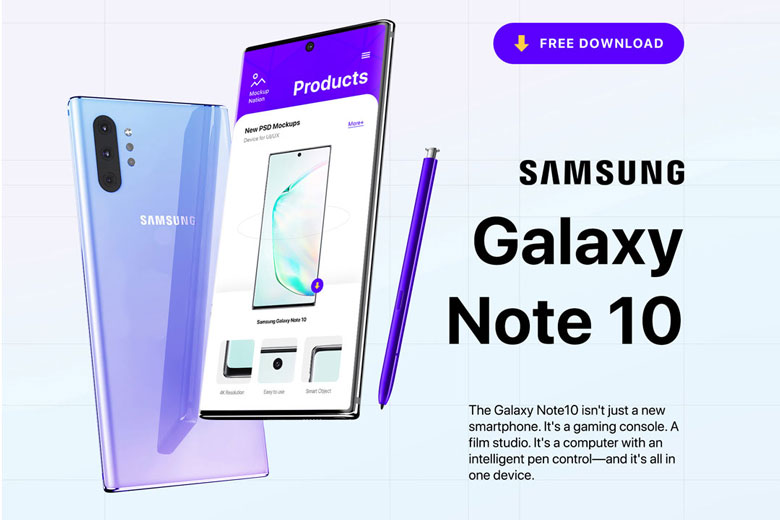 Free Samsung Galaxy Note 10/Note 10+ PSD Mockup