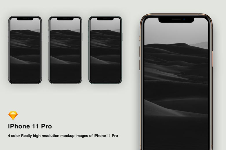 iPhone 11 pro Mockup For Sketch