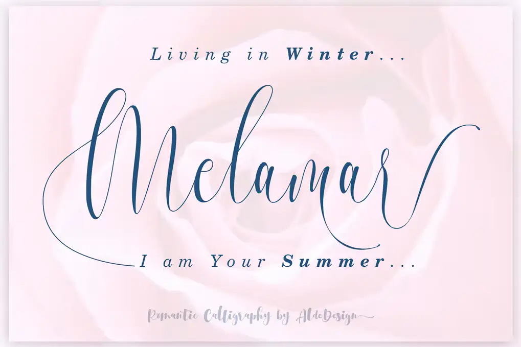 Melamar - Beautiful Romantic Calligraphy Font