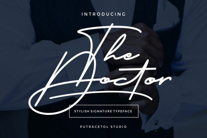 The Doctor free handwritten signature font