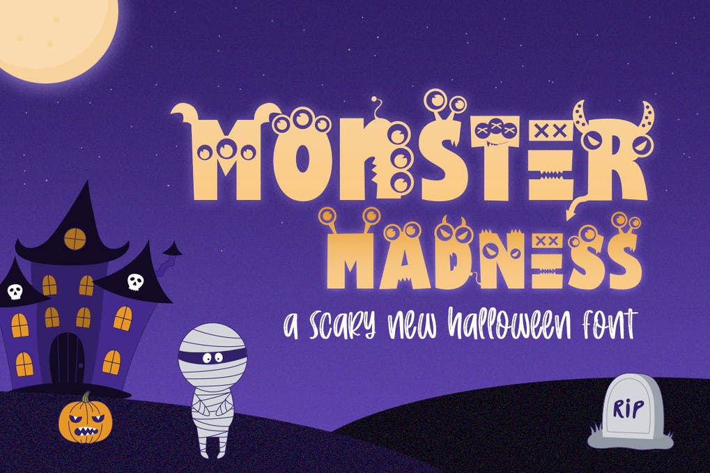 Monster Madness Halloween Font