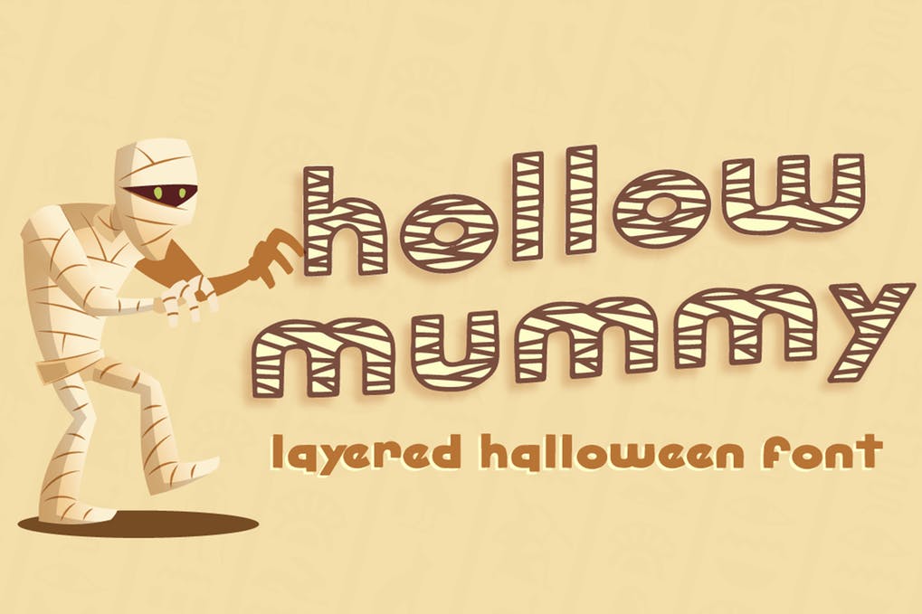 Hollow Mummy Halloween Font