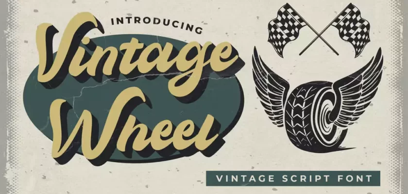 Vintage Wheel - Vintage Script Font