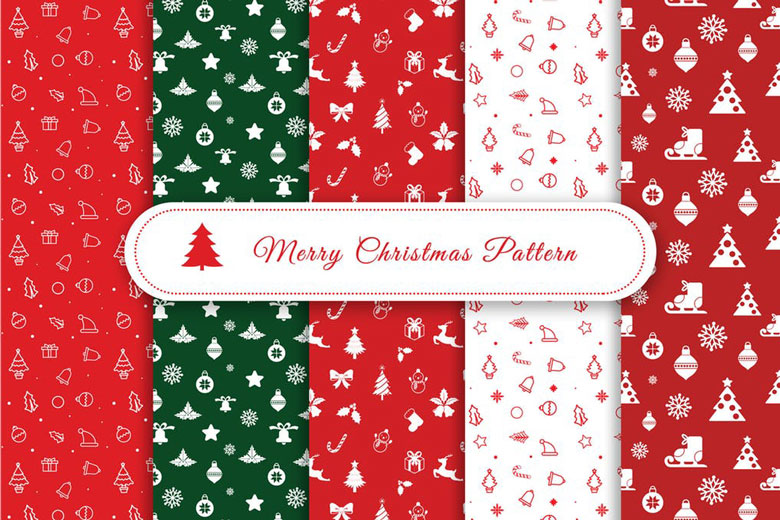 Merry Christmas Pattern & Digital Paper Pack