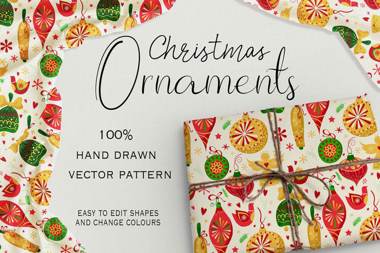 Christmas Ornaments Hand Drawn Patterns