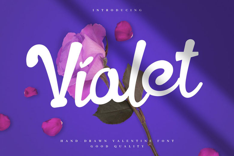 Violet Bold Valentine Font